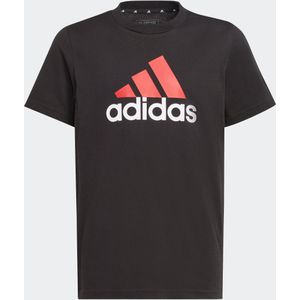 T-shirt voor kinderen zwart met rood logo