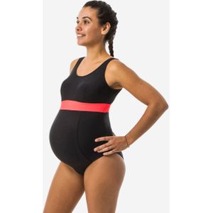 Zwangerschapsbadpak voor zwemmen romane zwart/koraal