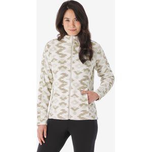 Fleece damesjas mh500 wit patroon