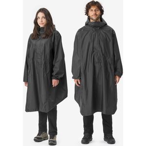 Regenponcho voor trekking mt500 zwart 60 liter