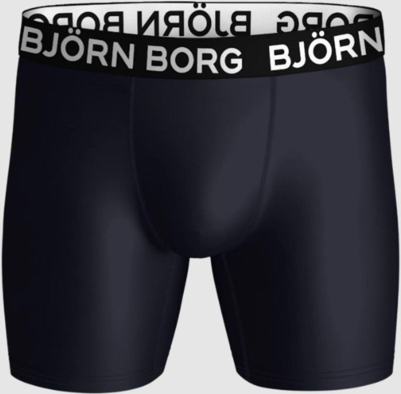 Bjorn Borg Sports Lightweight Boxers, microfiber heren boxers lange pijpen (2-pack), grijs, print