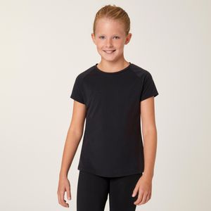 Ademend t-shirt voor meisjes s500 zwart