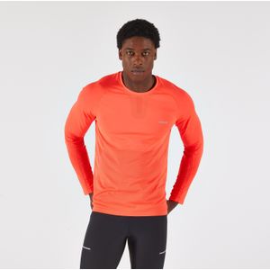 Hardloopshirt run 500 lange mouwen heren oranje