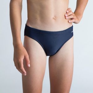 Zwemslip voor jongens 100 basic marineblauw