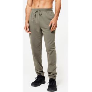 Joggingbroek regular fit heren lichtkaki