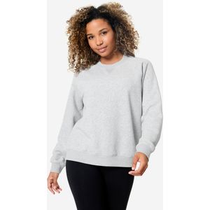 Fitnessweater molton voor dames grijs