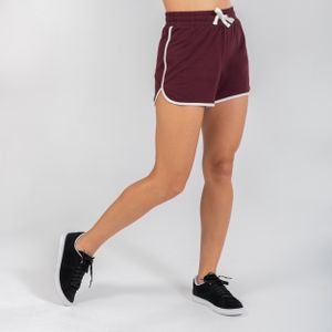 Short voor streetdance met hoge taille dames donkerbordeaux