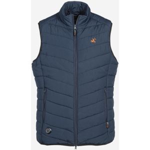 Verwarmende bodywarmer blauw
