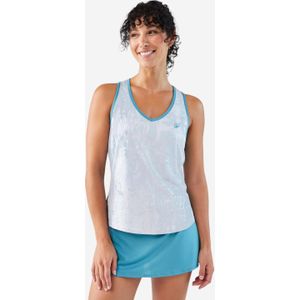 Technische en ademende padeltop voor dames dry grijs