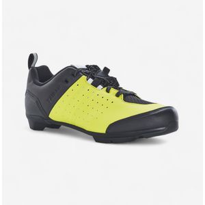 Fietsschoenen met veters voor gravelbike en racefiets grvl 500 spd geel