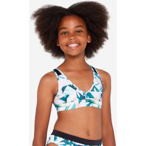 Triangel bikinitop meisjes, lily 900 wit palm