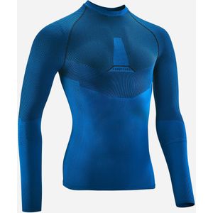 Fiets thermoshirt training electric blue