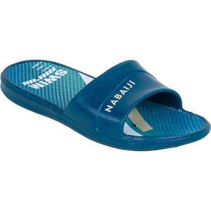 Badslippers kinderen 500 print swim blauw