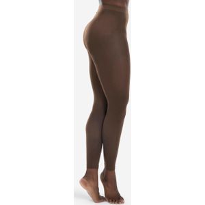 Balletmaillot zonder voet voor dames chocolade
