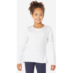 Basic wit shirt met lange mouwen voor kinderen