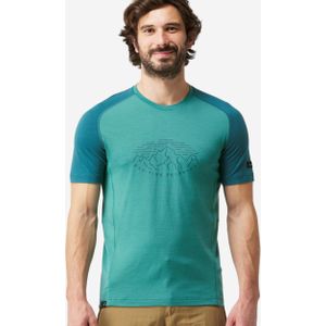 Merino t-shirt voor trekking heren mt500