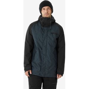 Lange warme ski- en snowboardjas voor heren 500 zwart