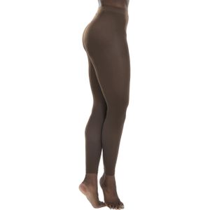 Balletmaillot zonder voet voor dames chocolade