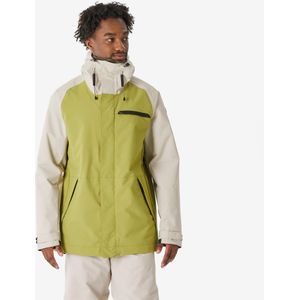 Lange warme ski- en snowboardjas voor heren 500 kaki