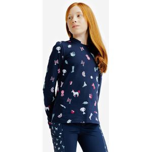 Polo magic met lange mouwen voor kinderen blauwe print