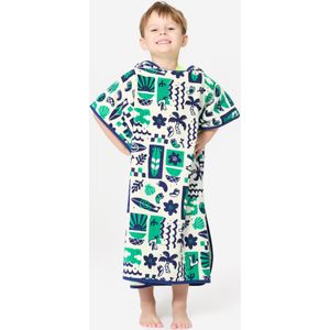Surfponcho 500 voor kinderen naive blauw