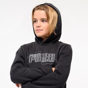 Kinderhoodie met opdruk zwart