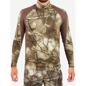 Geluidloos en ademend jachtshirt 500 lange mouwen camouflage treemetic