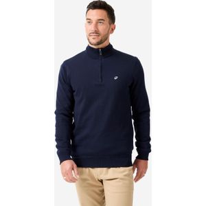 Winddichte golftrui met opstaande kraag met rits voor heren mw500 marineblauw