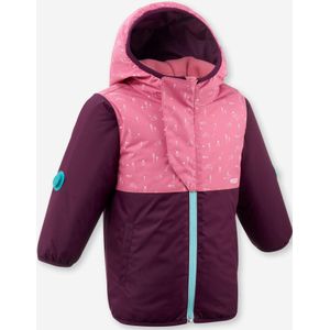 Ski-jas voor peuters 500 warm lugiklip paars/roze
