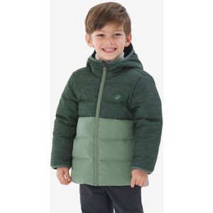 Warme gewatteerde wandeljas nh500 voor kinderen groen