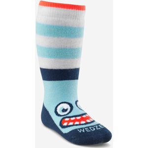 Skisokken voor peuters warm turquoise