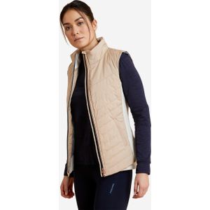 Damesbodywarmer voor ruitersport 500 nougat