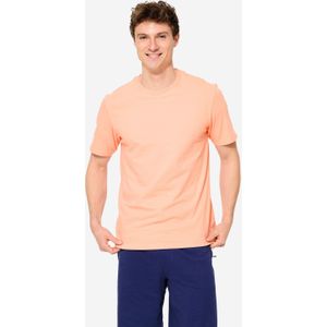 Fitnessshirt voor heren katoen oranje