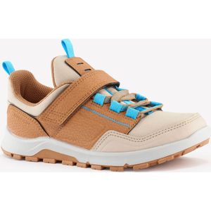 Wandelschoenen met klittenband voor kinderen nh500 low bruin blauw 28 tot 34
