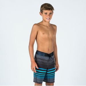 Boardshort jongens 900 stripy zwart blauw
