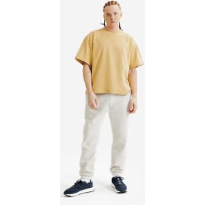 T-shirt elementals oversized heren mosterdgeel