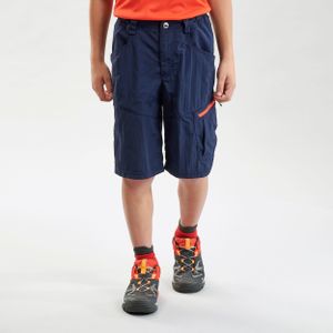 Wandelshort mh500 marineblauw kinderen 7-15 jaar