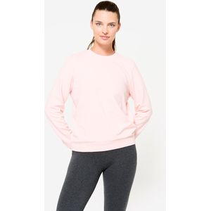 Trainingssweater met ronde hals voor dames lichtroze