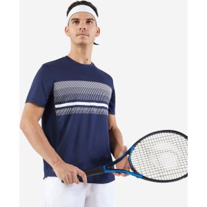 Tennis t-shirt voor heren essential marineblauw