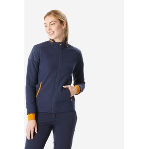 Warme wandelfleece voor dames mh500 mountain blauw