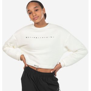 Cropped sweater voor streetdance dames wit