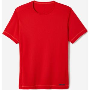 Ademend hardloopshirt voor heren 100 dry rood