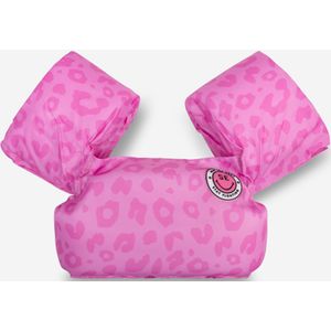 Puddle jumper roze panterprint. 2-6 jaar (15-30 kg)