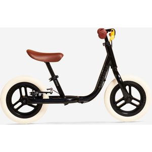 Loopfiets voor kinderen runride 500 10 inch zwart/beige