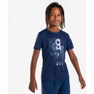 Hardloopshirt dry+ 500 kinderen marineblauw/grijs