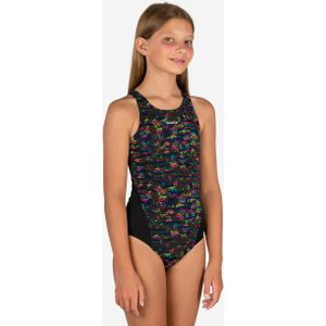 Badpak - Zwart Geel - 500 Kamiye - Voor Meisjes - Voor Gevorderde Zwemsters