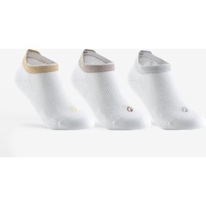 Sportsokken rs 160 kinderen laag 3 paar glanzend wit