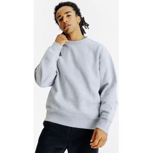 Herensweater met ronde hals elementals gemêleerd grijs