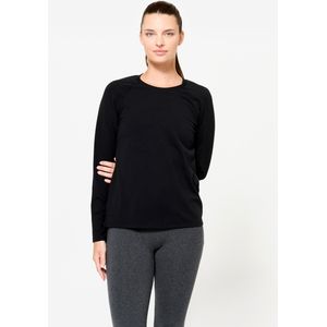 Shirt met lange mouwen katoen zwart