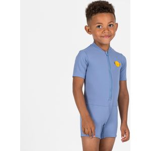 Zwempak met korte mouwen en korte pijpen voor peuters blauw